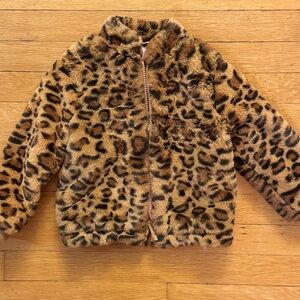 Cat & Jack Leopard Print Fleece Zip-Up Jacket